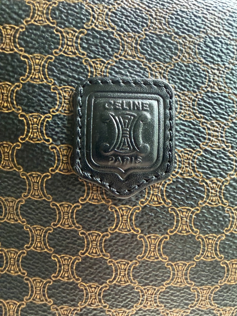 Celine Triomphe Logo Macadam Leather Rare Top Handle Bag - Picture 3 of 10